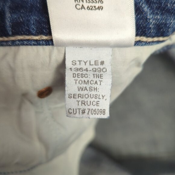 Mother Superior Jeans Womens 33 Blue The Tomcat in Seriously Truce Distressed - Picture 14 of 16